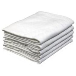 Kitchen Towel 050X075CM Plain Optical White Design 20013 5 Pack