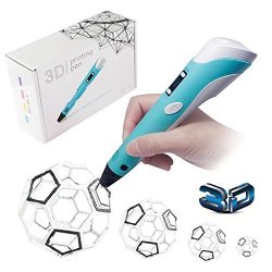 3D Pen Wenmei Upgraded 3D Printing Pen 3D Doodler Drawing Printing Pen LED Display For Arts Crafts Diy Perfect Gift For Kids And Adults Blue