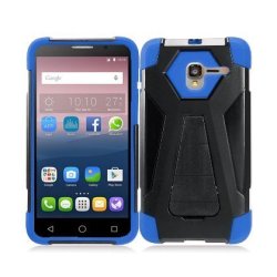 Phone Case For Alcatel Onetouch Pop 3 5.0" LTE Hybrid Cover Case With Kickstand Blue