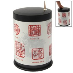 Ancient Seal & Dragon Pattern Cylinder Plastic Automatic Press Design Toothpick Dispenser Holder ...