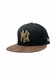 New Era New York Yankees Adjustable 9FIFTY Mlb Flat Bill Baseball Cap 950 One Size Black Gold Snake