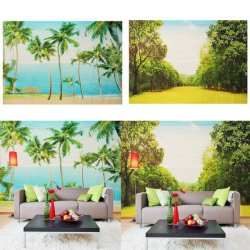 134x95 Inches Forest Trees Coconut Wall Mural Photo Wallpaper Home Decorations