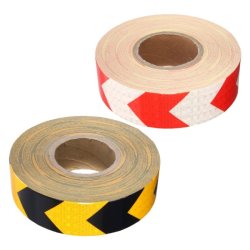 Traffic 1M 45M Warning Safety Reflective Strips Black Yellow red White Arrow St