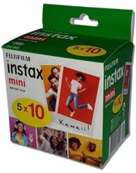 Fujifilm Instax MINI Instant Film 50 Sheets White