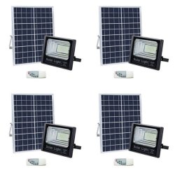 100W LED Solar Flood Light Pack of 4