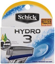 Schick Hydro 3 Razor Refi Size 4CT