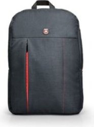 Port Design S Portland 15.6 Slim Laptop Backpack in Black & Red