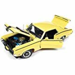1970 Mercury Cougar Eliminator Competition Yellow With Black Stripes Hemmings Muscle Machines Magazine Limited Edition To 1002 Pieces Worldwide 1 18 Diecast Model Car By Autoworld AMM1155
