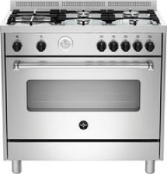 Americana 5 Gas Burner With Gas Oven & Gas Grill 90CM Stainless Steel