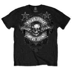 Avenged Sevenfold Stars Flourish Mens Black T-Shirt Large