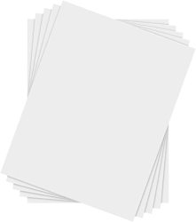 8.5 X 11 White Chipboard - Cardboard Medium Weight Chipboard Sheets - 25  Per Pack.