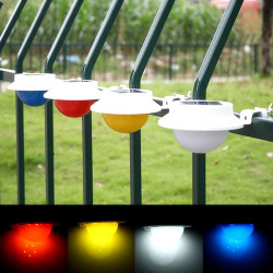 Garden Solar Power 5 White Led Fence Lamp Wall-mounted Courtyard Lawn Decor Wall Light