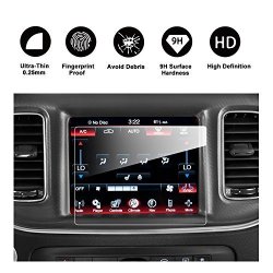 Ruiya 2017 RAM Dodge Durango 8.4-INCHES Car Navigation Protective Film Clear Tempered Glass HD And Protect Your Eyes