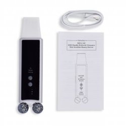 EMS Double Roller and Ultrasonic Skin Scrubber White