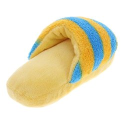 Jocestyle Striped Plush Slipper Shaped Squeaky Pet Toy Puppy Dog Sound Chew Play Toy