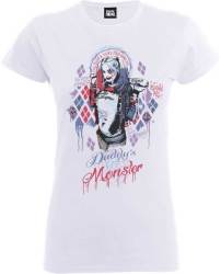 Suicide Squad - Harley's Monster Ladies White T-Shirt Small