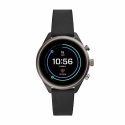 Women's Fossil Gen 4 Sport Heart Rate Metal And Silicone Touchscreen Smartwatch Color: Grey Black FTW6024