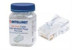Intellinet 100-PACK CAT5E RJ45 Modular Plugs Pro Line Retail Box No Warranty Product Overview Network Solutions RJ45 8-POSITION 8-CONTACT 8P8C Modular Plugs Provide Our