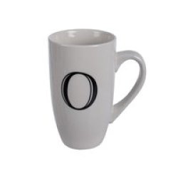 Mug - Household Accessories - Ceramic - Letter O Design - White - 3 Pack