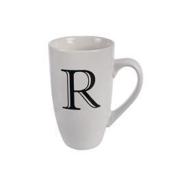 Mug - Household Accessories - Ceramic - Letter R Design - White - 5 Pack