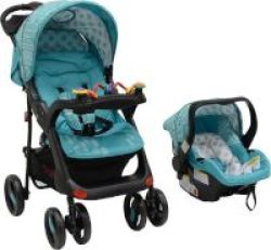 Chelino Tech Rider 3 Position Baby Stroller With Car Seat - Blue