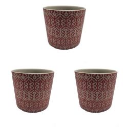 Ceramic Jakes Red Flowerpots 13.5CM X 12.5CM