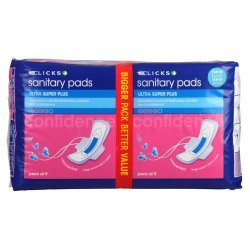 Clicks Ultra Super Plus Sanitary Pads Pack Of 18