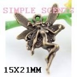 Antique Bronze Angel Charms Pendant 15X21MM