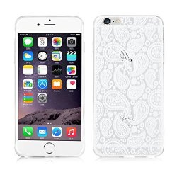 Iphone 6S Plus Case Iphone 6 Plus Clear Case Jammylizard Invisible Gel Sketch Clear Design Back Cover For Iphone 6 Plus 6S Plus 5.5" Paisley