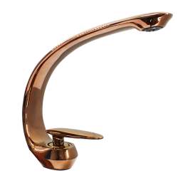 Lma Essentials Oval Bend Luxury Stainless Steel Bathroom Basin Mixer - Rose Gold