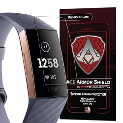 Ace Armorshield 8 Pack Premium HD Waterproof Screen Protector Compatible With Fitbit Charge 3 Charge 3 Se