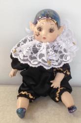 Porcelain Pixie Doll Black - Artist 'loe'