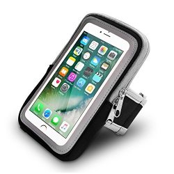 Cell Phone Sport Armband: 5.5INCH Case For Iphone 6 Plus Huawei P10 Plus Samsung Galaxy S7 S6 - Adjustable Reflective Velcro Workout Band Screen
