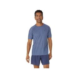 ASICS Men's Metarun Short Sleeve Top - Md Denim Blue