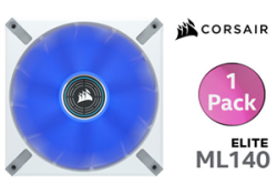 Corsair ML140 LED Elite Blue Premium Fan - White Frame