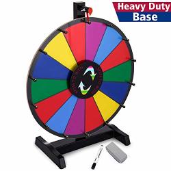 T-sign 18 Inch Heavy Duty Table Prize Wheel Spin 14 Slots Color Spinning Prize Wheel Spinner With Dry Erase Marker And Eraser For Carnival