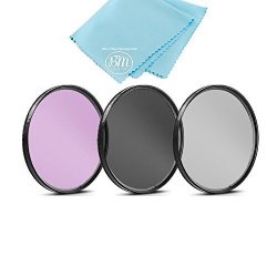 49MM Multi-coated 3 Piece Filter Kit Uv-cpl-fld For Canon Eos M6 Eos M50 Eos M100 Mirrorless Digital Camera With Ef 15-45MM Lens