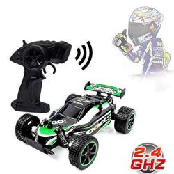 Blexy Rc Racing Cars 2.4GHZ High Speed Rock Off-road Vehicle 1:20 2WD Radio Remote Control Racing Toy Cars Electric Fast Race Buggy Hobby Car Green 21