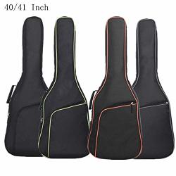 Yipaisi 41 Inch Acoustic Guitar Gig Bag 0.3 Inch Padded Waterproof Dual Adjustable Shoulder Strap Guitar Case Gig Bag Orange