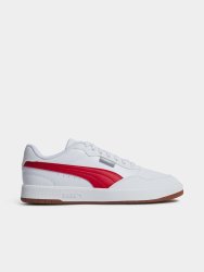 Puma Mens Court Ultra Lite White red Sneakers