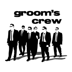 Grooms Crew Long Sleeve T-Shirt Male Black