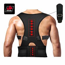 Magnetic Therapy Posture Support Back Brace -fda Approved Medical Grade Adjustable Posture Corrector Brace Shoulder Back Support Belt- Relieves Neck Back And Spine Pain M