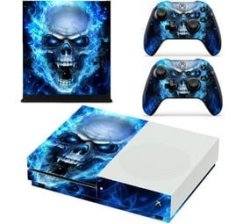 Skin-nit Decal Skin For Xbox One S: Blue Skull