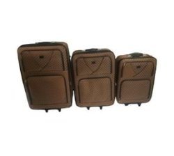 Quality 3 Piece Travel Suitcase Set Mzb Brown