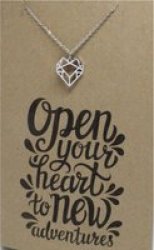 Crcs -stainless Steel Necklace On Card-heart & Life