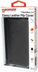Promate Zemi Blackberry Z10 Classy Leather Flip Cover Colour:black