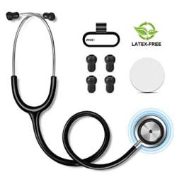 Fita Dual Head Stethoscope Latex-free Pvc Tubing Tunable Chestpiece Classic Stethoscopes With Replacement Eartips And Diaphragm For Nurses And Doctors Clinic And Home Use