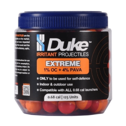 Duke Extreme Irritant Projectiles 1% Oc + 4% Pava 0.68 Caliber