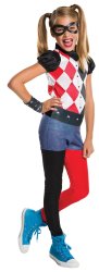 Rubie's Official Harley Quinn Girls Fancy Dress Dc Comic Book Day Supervillain Childs Costume