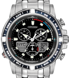 Authentic Citizen Eco-drive Sailhawk Alarm Chronograph Yachting World Time Mens Watch
